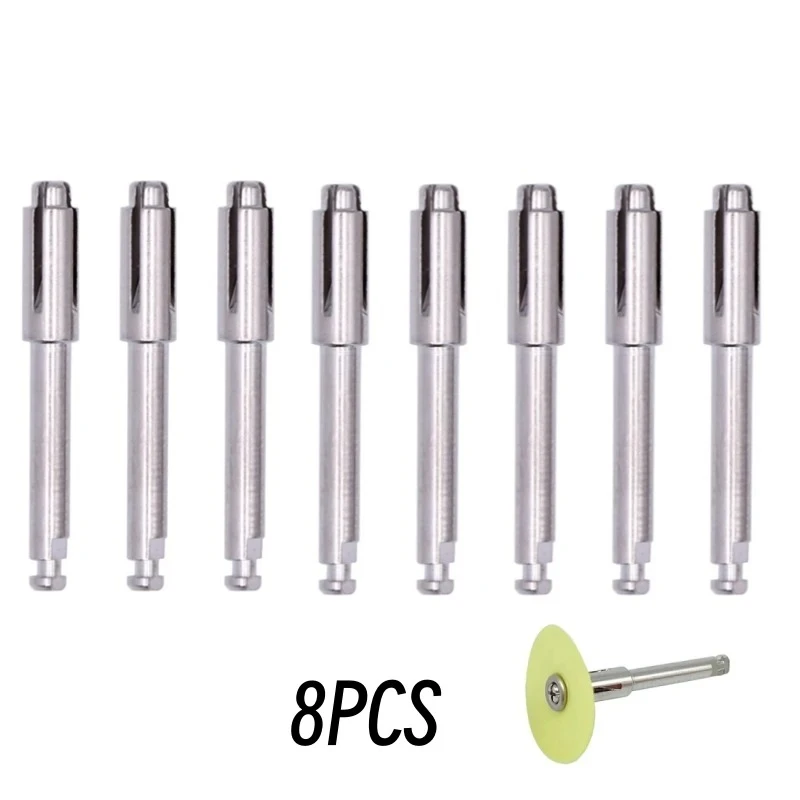 

8pcs Dental Soflex Flexi Polishing Discs with Mandrel Holding Rod RA Shank Rotary Tool 2.35mm Disc Chuck Dentist Technician Tool