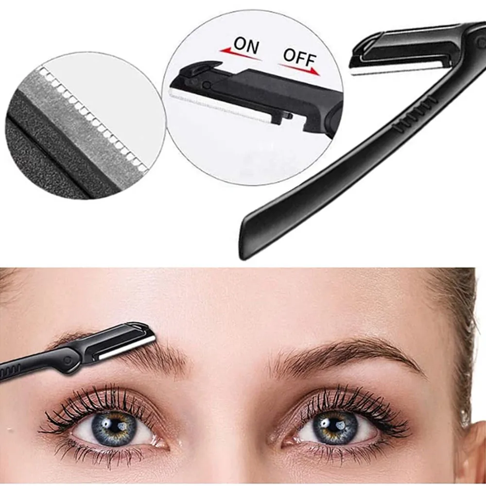 15 pçs conjunto de navalha de sobrancelha multiuso rosto lâminas para mulheres e homens dermaplaning fácil de usar cortador lâminas de barbear ferramenta de maquiagem