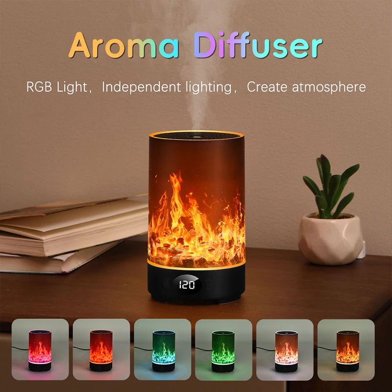 200ML Aroma Diffuser & Humidifier with RGB Color Changing Lights Quiet Operation 24H Battery Timer Included for Home Use