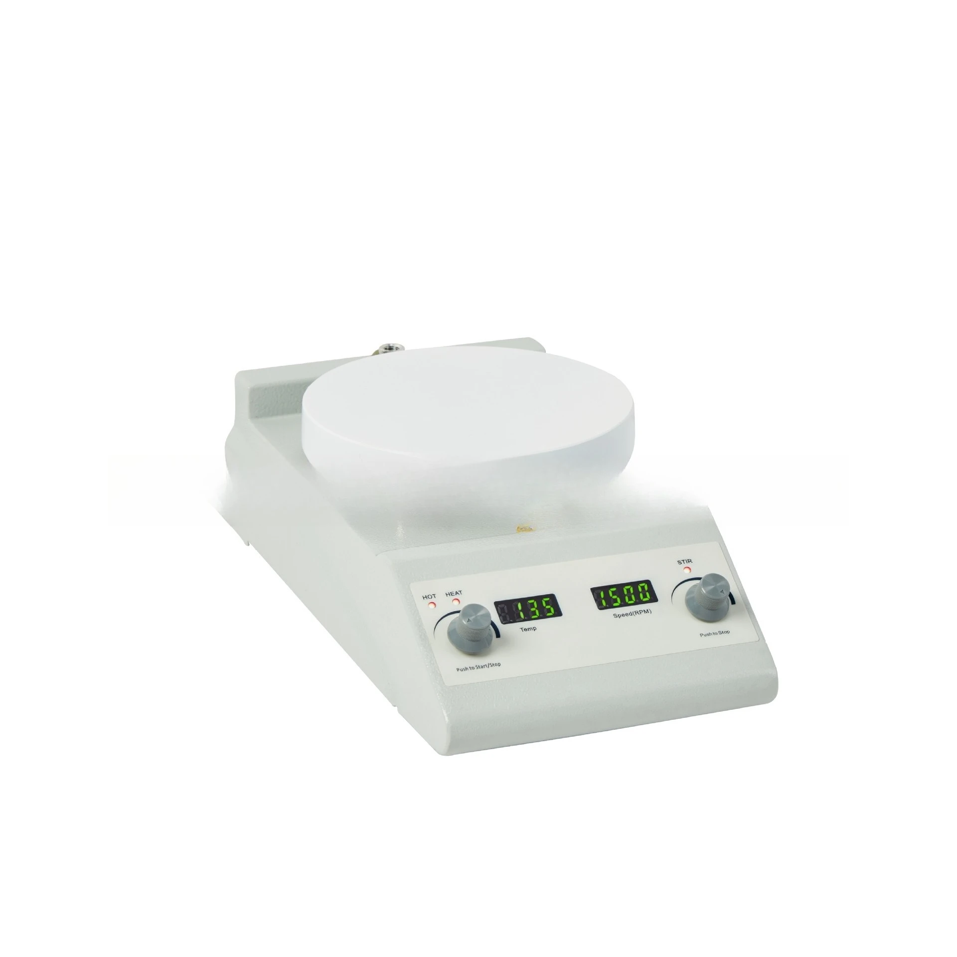 

Laboratory magnetic stirrer, digital temperature control, disc heating mixer, ceramic coated aluminum disc, corrosion resistance
