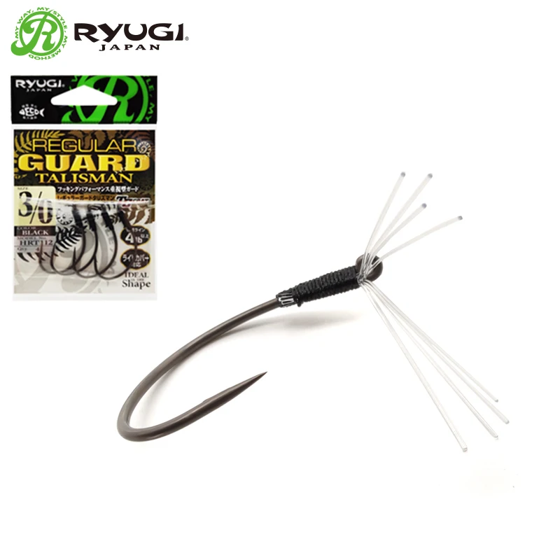 Ryugi Japan Original Weed Guard Fishing Hook Lure Weedless HookDrop Shot Wacky Rig Senko Fishing Bass Neko Rig Lure Accessories