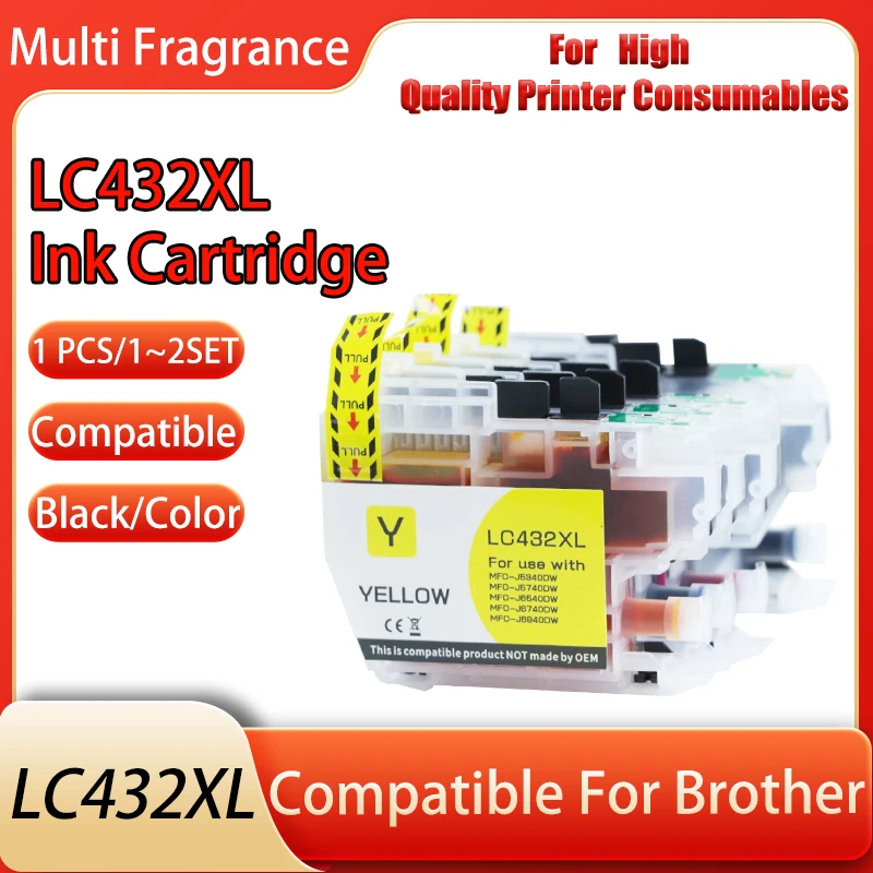 

1 PCS / 1~2 SET LC432XL InkJet Ink Cartridge Compatible For Brother MFC-J5340DW J5740DW J6540DW J6940DW J6740DW Printer