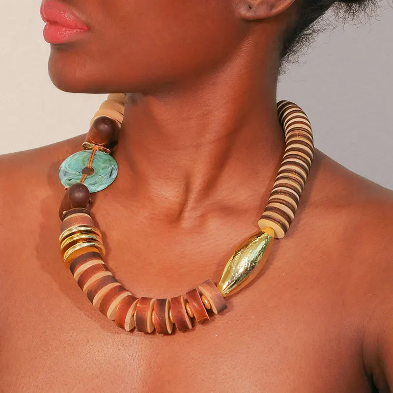 

Fashion Statement Big Beads NecklaceHandmade for Women Trendy Party Jewelry