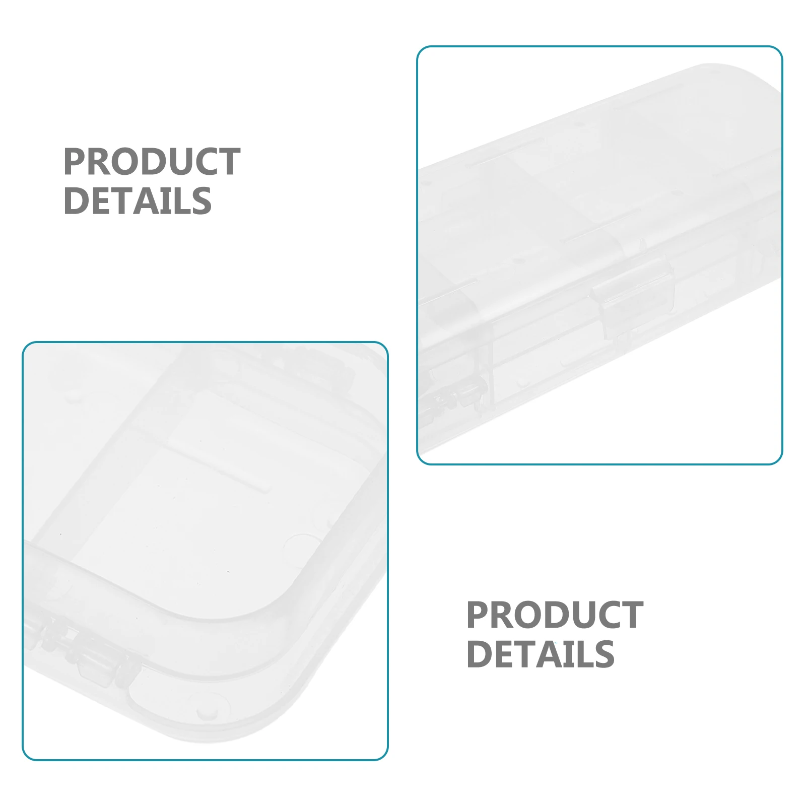 

2PCS Stationery Box Double Layer Clear PP Durable Pencil Case Holders Pen Containers Office Supplies Storage Transparent Boxes