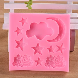 1 piece, moon, star, triple mushroom, butterfly, liquid silicone cake mold ornament, sugar flipping mold