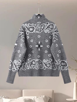 2026 Spring Loose Knit Jacquard Stand Collar Women Cardigan Zipper Full Sleeve Pockets Loose Sweater Fashion Lady Soft Knitwear 6 2026 Spring Loose Knit Jacquard Stand Collar Women Cardigan Zipper Full Sleeve Pockets Loose Sweater Fashion Lady Soft Knitwear 6