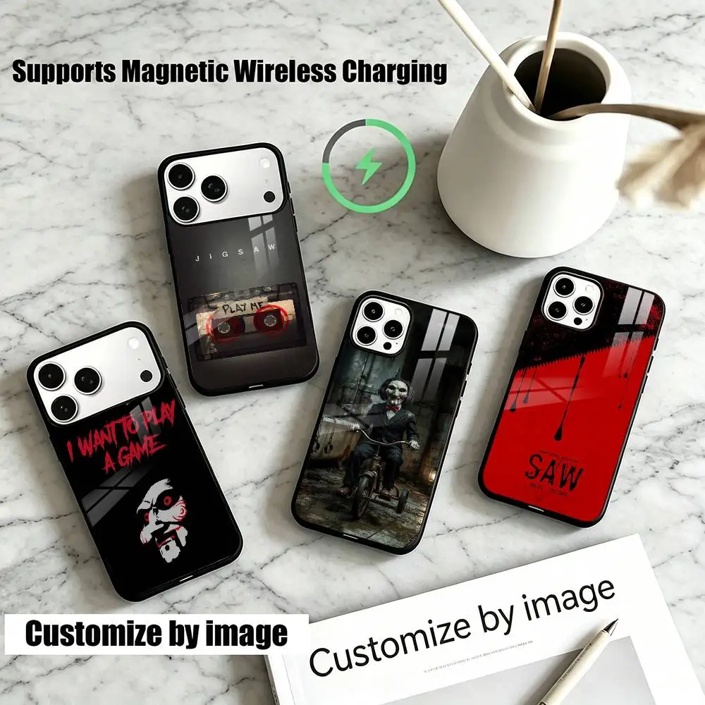 

The Jigsaw K-Killer S-Saw Gift Phone Case For iPhone17,16,15,14,13,12,11 Plus,Pro Compatible with magnetic wireless charging