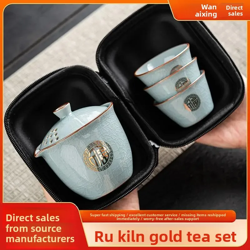 Upscale Tea Sets Ceramic Kung Fu Teaset Teacup Porcelain Service Gaiwan Tea Cups Mug of Tea Ceremony Teapot