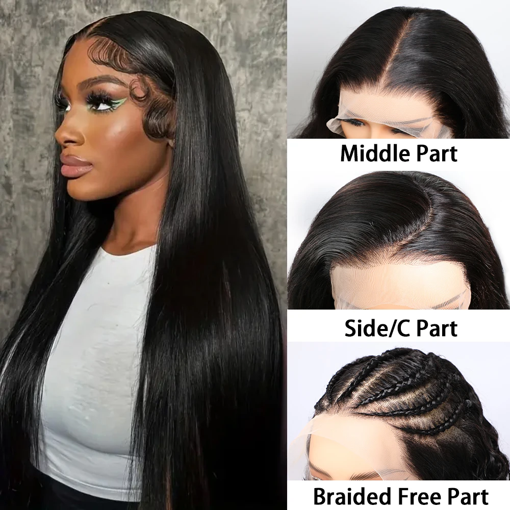 Megeen 13X6 полностью кружевные передние парики 250% плотность человеческие волосы бирманские прямые HD прозрачные кружевные передние al парики глубокая часть Virign Hair