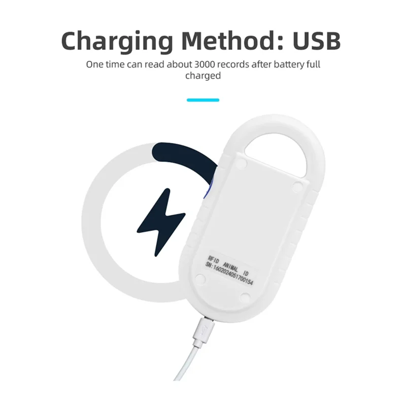 【CRAFTSMANSHIP】OLED Display Pet ID Reader Chip Transponder USB RFID Handheld Microchip Scanner für Tier Haustier Scanner