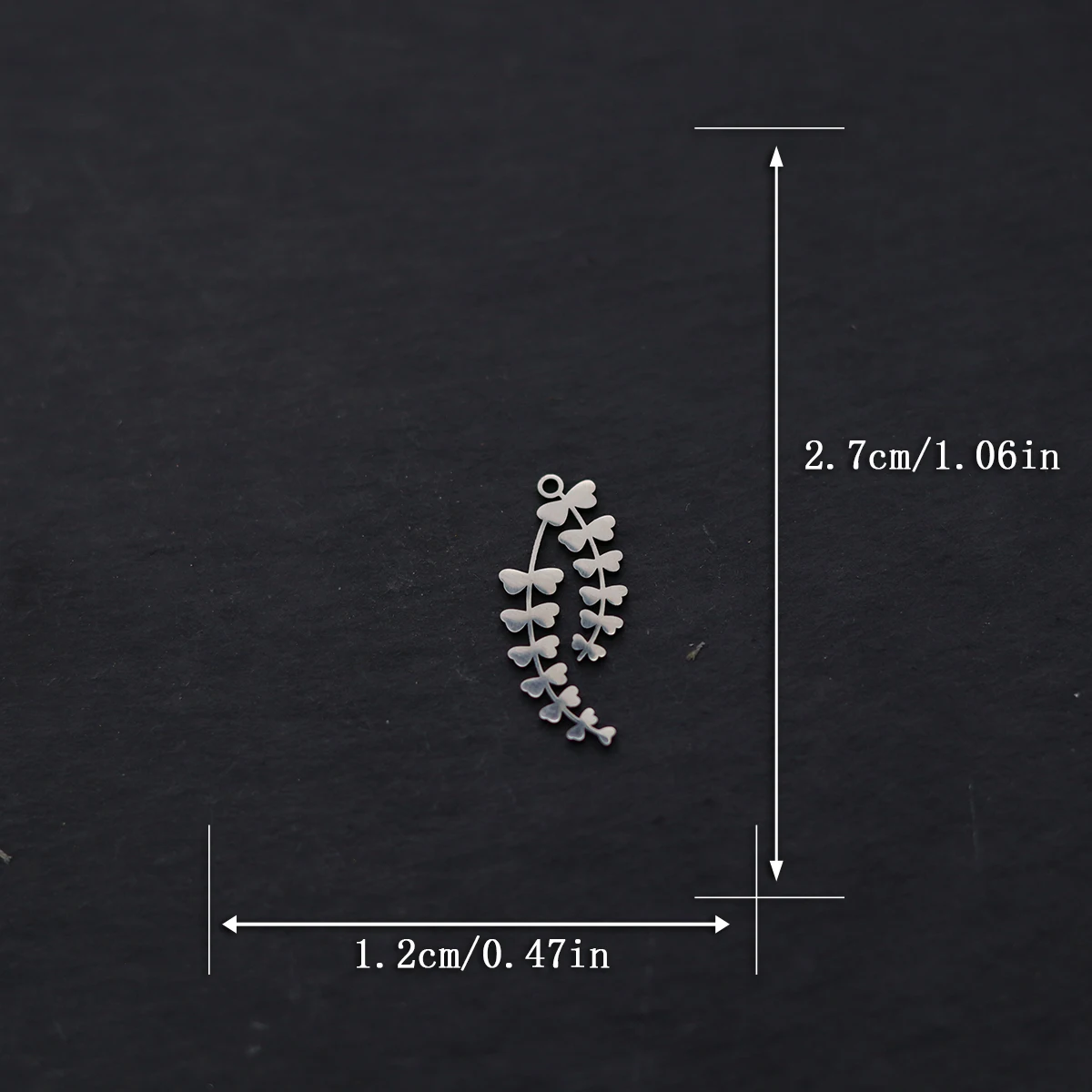 3pcs DIY Vintage Earrings Butterfly Grass Leaf Branch Stainless Steel Pendant Charm For Jewelry Making Craft Necklace Accessory