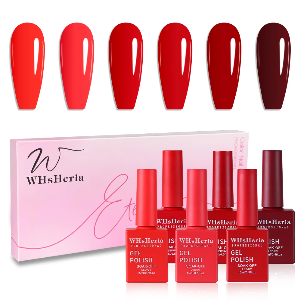 

WHsHeria 15ml Summer color gel nail polish semi permanent immersion gel varnish quick drying suitable for DIY nail art at home