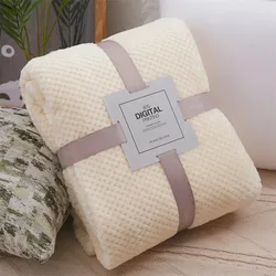 No Ribbon Baby Blanket Soft Fleece Infant Quilt Bedding Swaddle Wrap Blanket Warm Newborn Stroller Sleep Cover Nursery