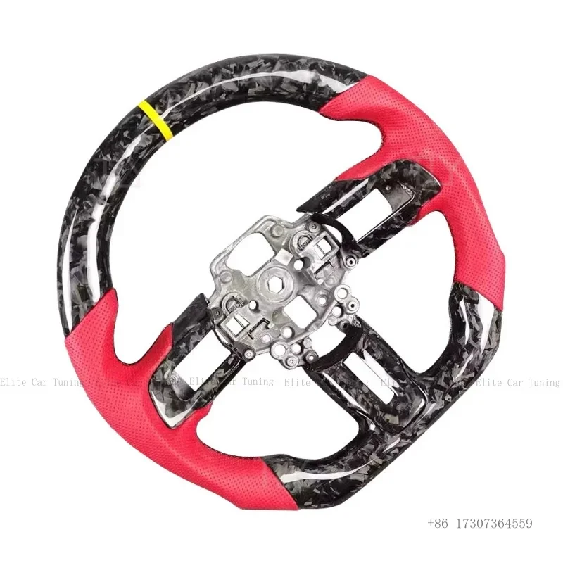 Real Carbon Fiber Steering Wheel for Ford Mustang 2018 2019 2020 2021 2022 2023 GT F1 Racing Wheel Forged Carbon Custom Style