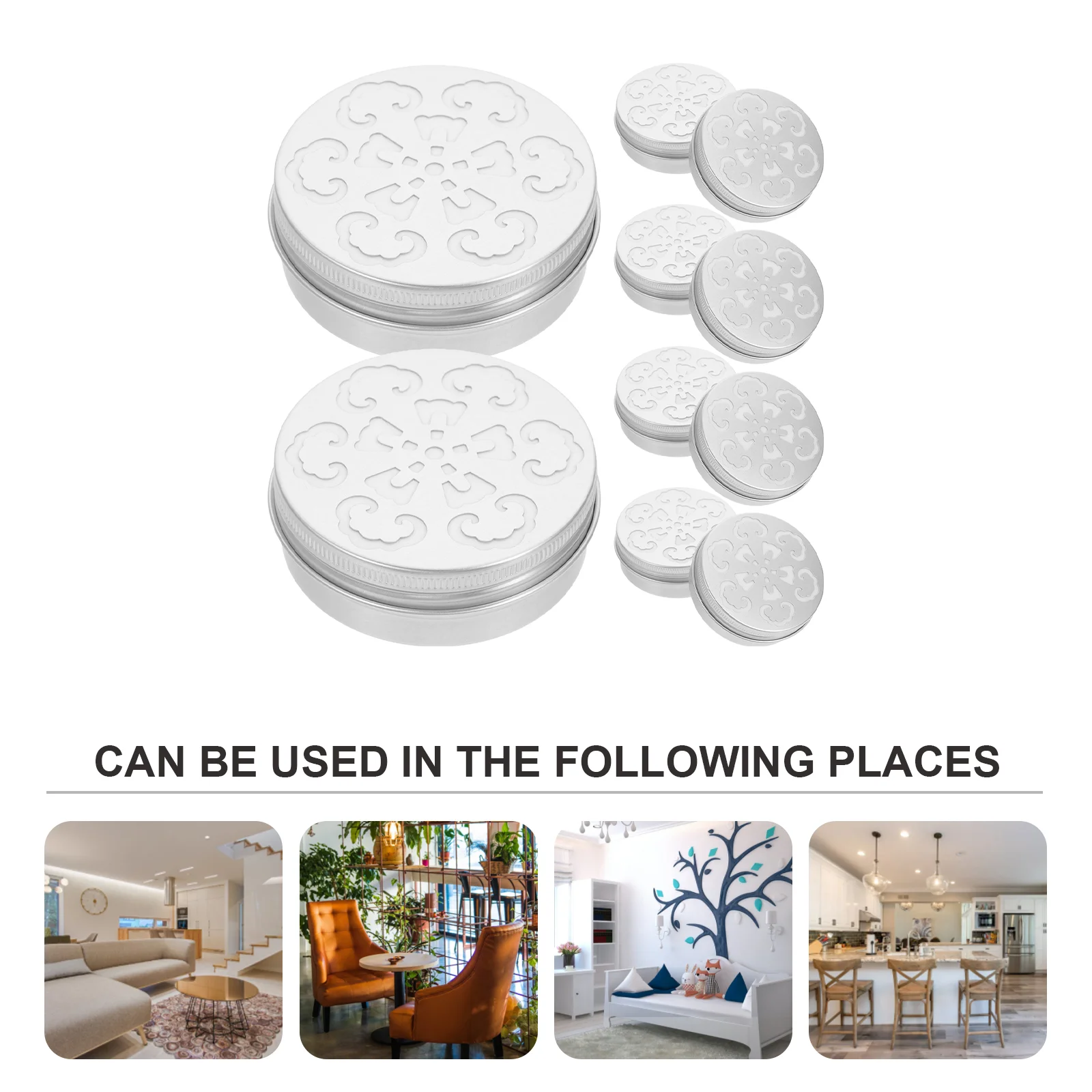 10 Pcs Hollow Threaded Aluminum Scent Diffuser Tin Essential Oil Diffuser Storage Containers Toy Indoor Essential Oil Essential