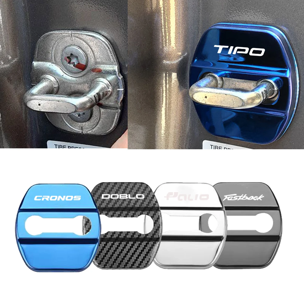 

4pcs Car Door Lock Buckle Protection Cover Anti-rust Waterproof for Fiat Cronos Palio Tipo Doblo Fastback 2013 - 2023 2024 2025