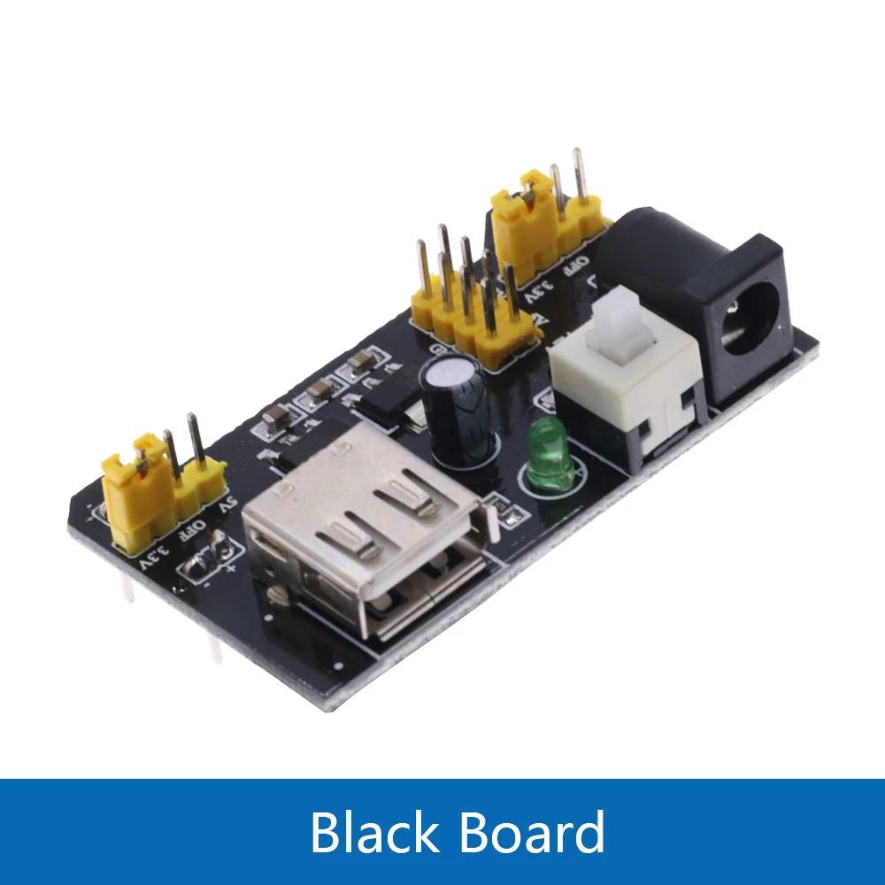 MB102 Breadboard Spezielles Netzteilmodul Mini Micro USB Schwarz Weiß 2-Wege 3,3 V 5 V MB-102 lötfreies Breadboard