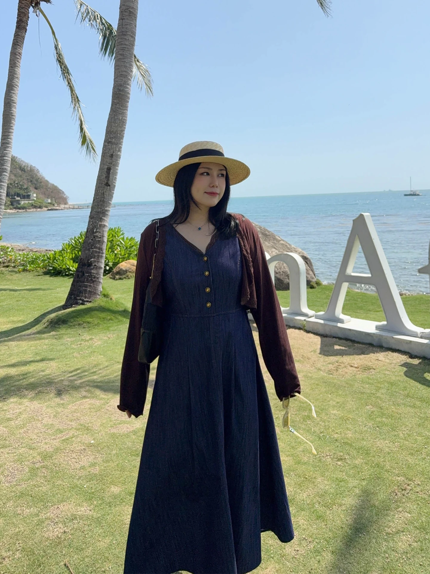 

VOGANA Женский праздничный комплект больших размеров из двух предметов: кардиган с кружевными вставками и джинсовая юбка-жилет в корейском стиле, свободный крой, высокая талия