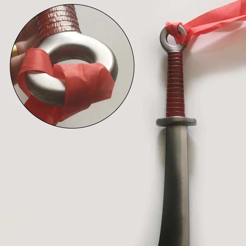 1:1 Cosplay Knife War Knife Sword Performance Prop Weapon Role Playing Chinese Red Army Knife Weapon Rubber Model Kids Toy 48cm