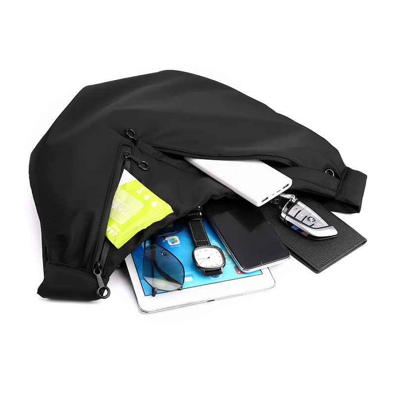 กระเป๋าถือเดินทางกันน้ำสำหรับผู้ชาย กระเป๋าสะพายข้างความจุขนาดใหญ่ กระเป๋าคาดลำตัวแบบยูนิเซ็กซ์ กระเป๋าสะพายไหล่ไนลอน กระเป๋าคาดลำตัวสุดหรูสำหรับผู้ชาย