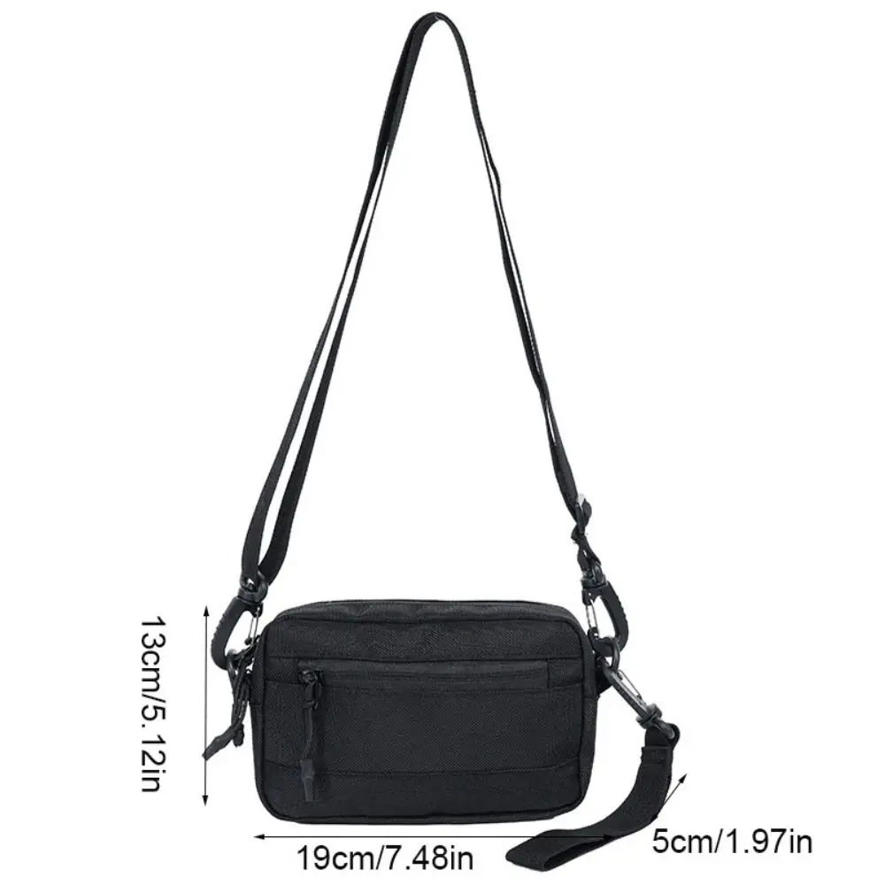 Square Nylon Crossbody Bag Adjustable Lightweight Single Shoulder Bag Large Capacity Wide Shoulder Strap Messenger Bag Women