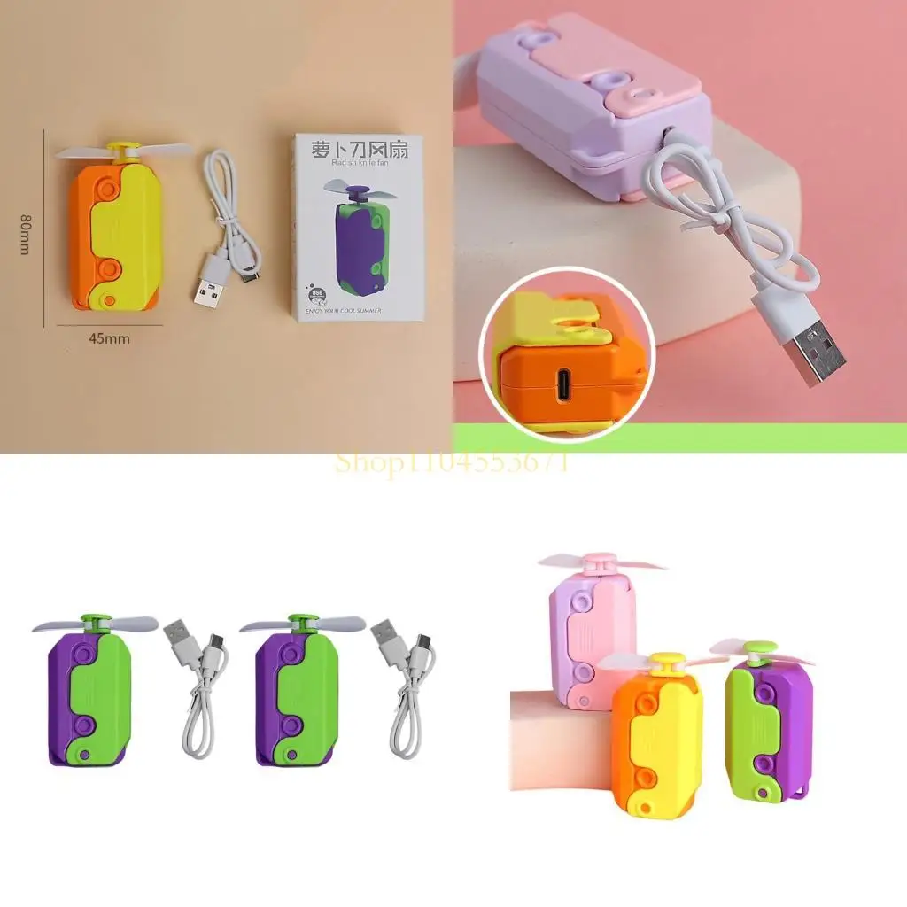 Best Seller Multifunctional Handheld Fan With Rotating Fidgets Function 50G Lightweight Body Multiple Bright Color Choice