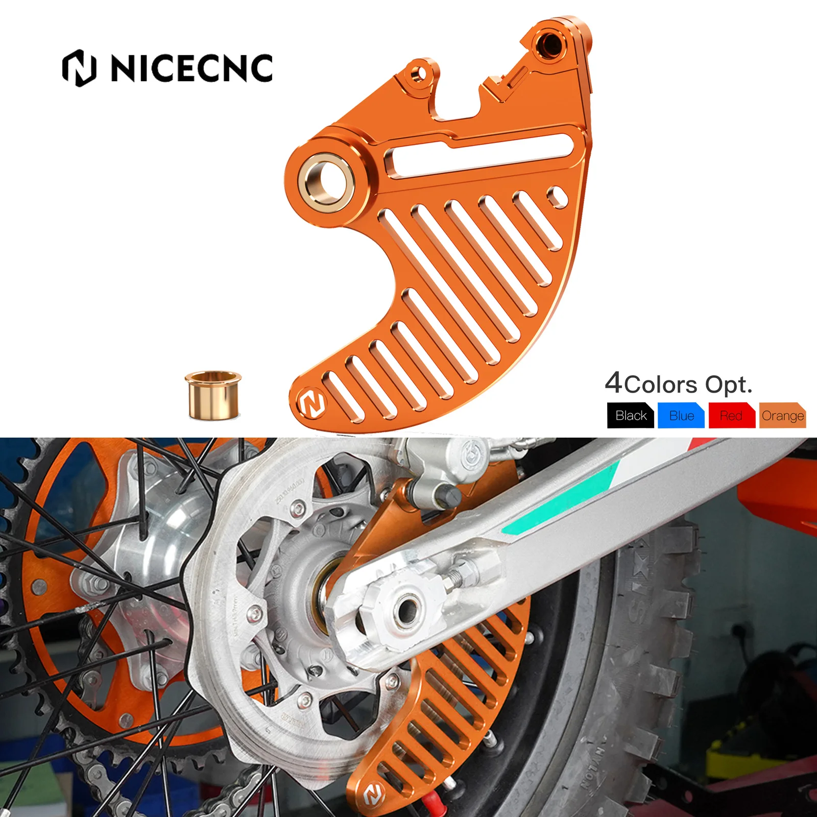 

NiceCNC For KTM EXC300 TPI EXC EXCF XCW XCFW SX SXF XC XCF Six Days 125 250 300 350 450 500 530 2004-2024 Rear Brake Disc Guard