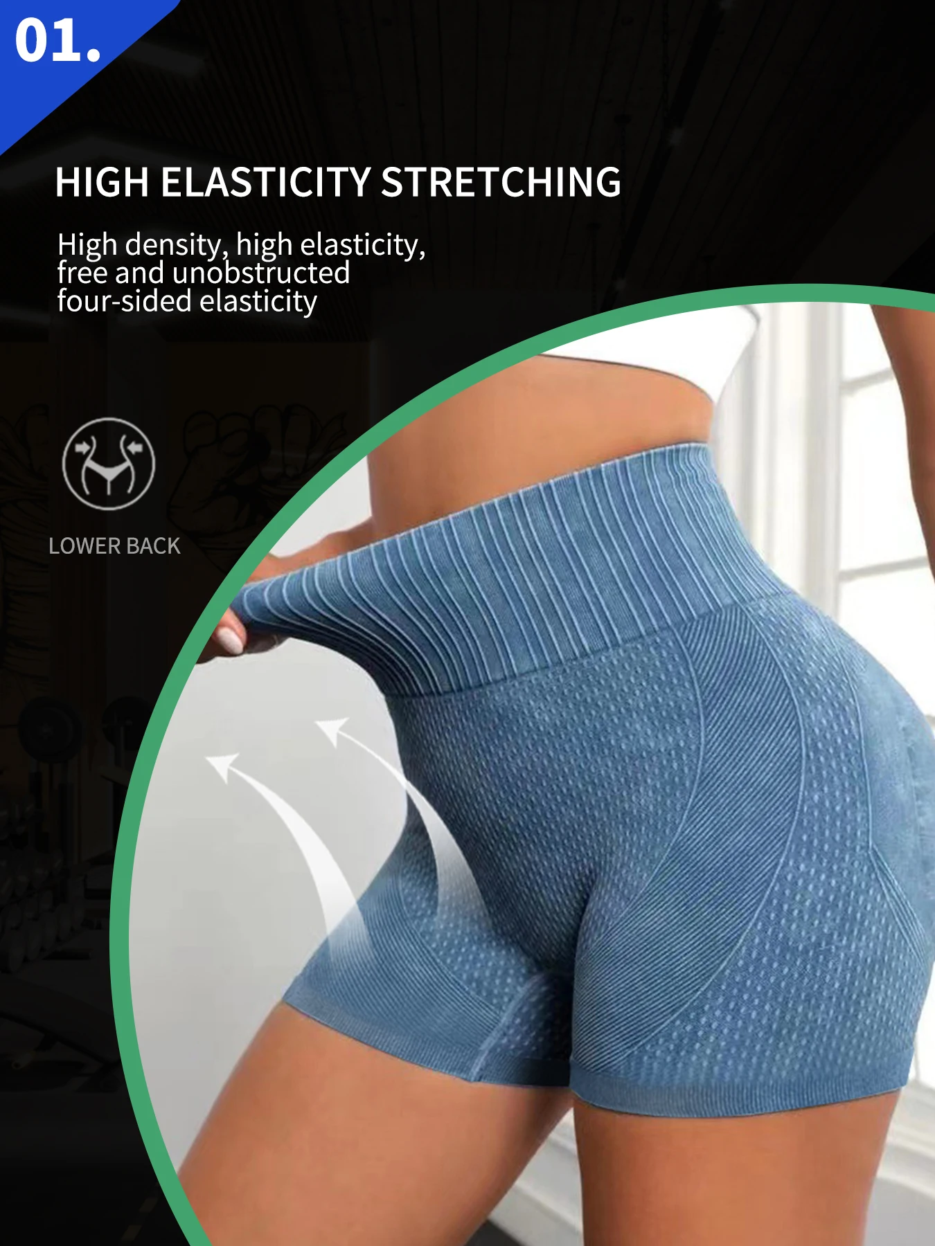 Tight, High Waisted, Sexy Peach Quick Drying, Breathable Yoga Pants, WOMEN'S Running, Sports, and Fitness Three Point Shorts