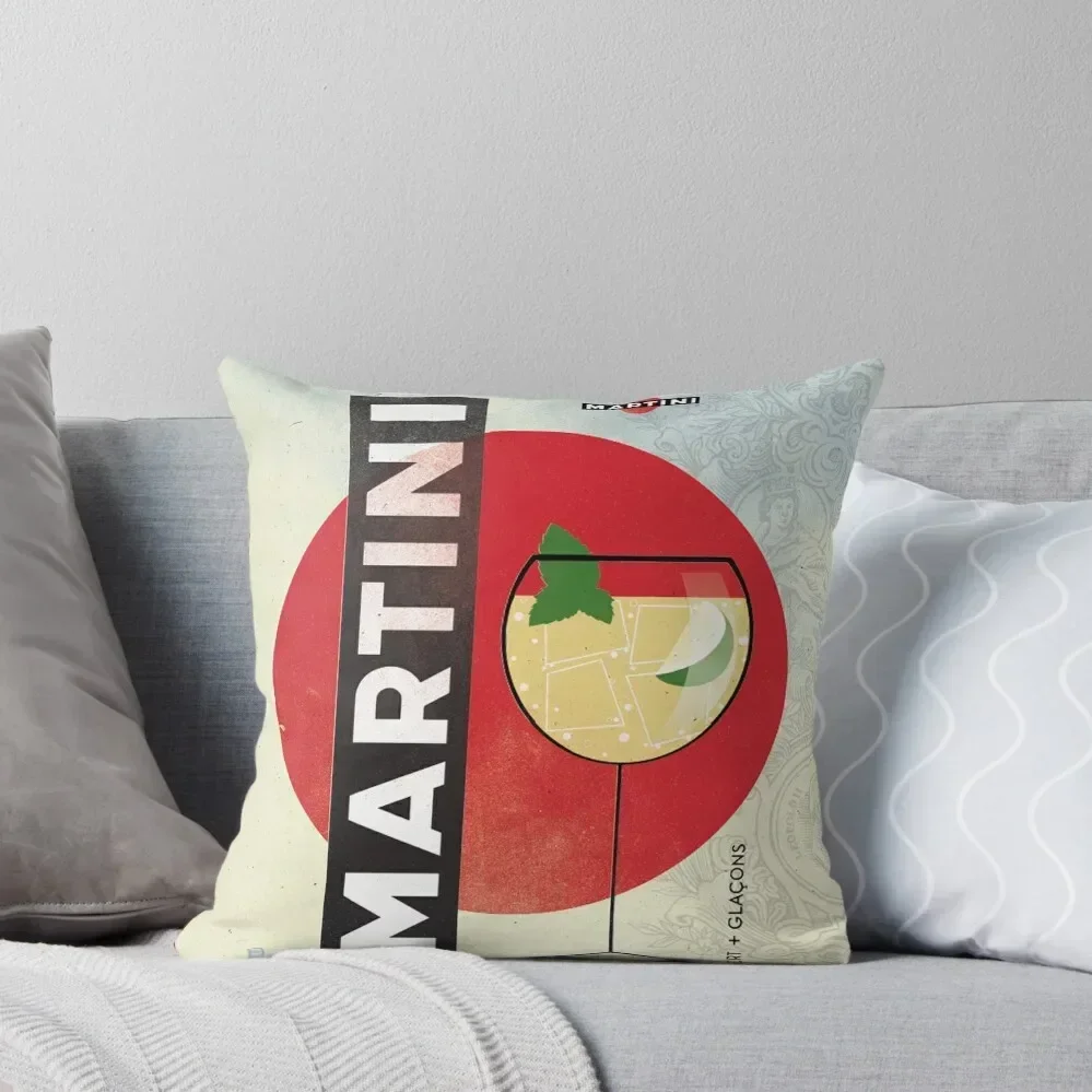 

Vintage pub - Martini aperitif Throw Pillow Embroidered Cushion Cover Pillow Covers Decorative Pillowcase Cushion pillow