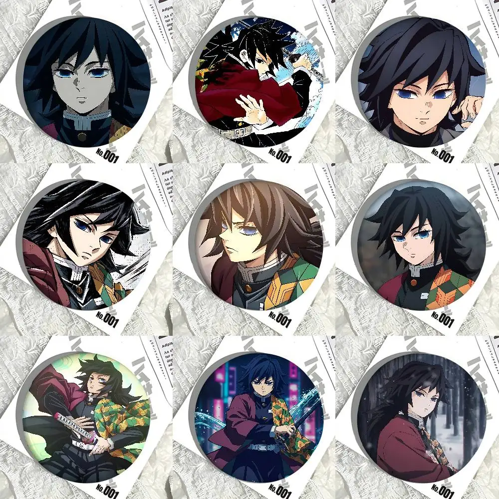 T-Tomioka G-Giyuu Anime-Emaille-Pin für Kleidung, niedliche Cartoon-Cosplay-Abzeichen für Rucksäcke, Broschen, Kunstgeschenke