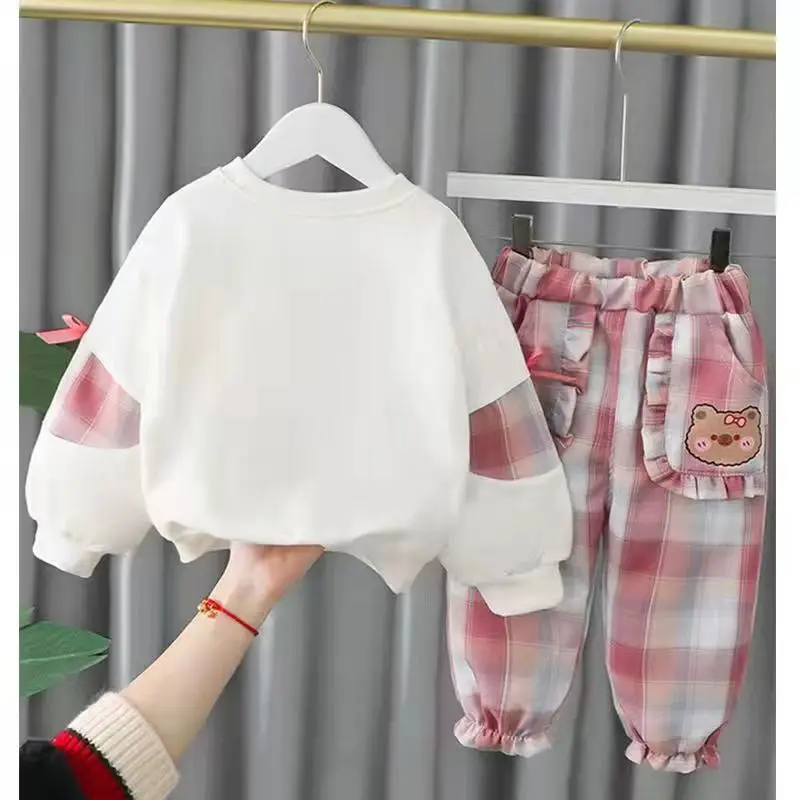 Girl's Spring and Autumn Clothing Set Kids Outfits Baby Two Piece Children's Clothing Girl's Spring Clothing Girl Clothes Set 5Y