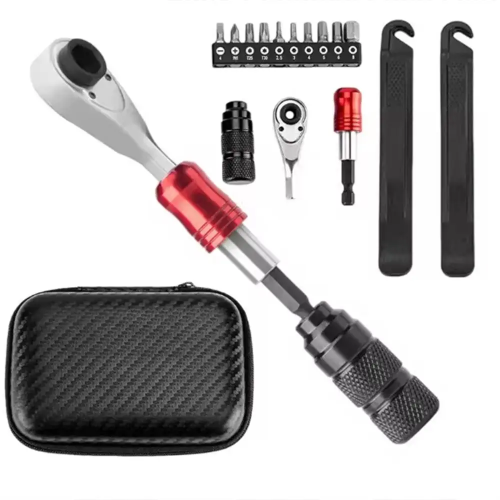 

Batch Heads Ratchet Wrench Tool Set Tire Pry Bars 72 Tooth Reversible Ratchet Wrench Aluminum Alloy Multi-Functional