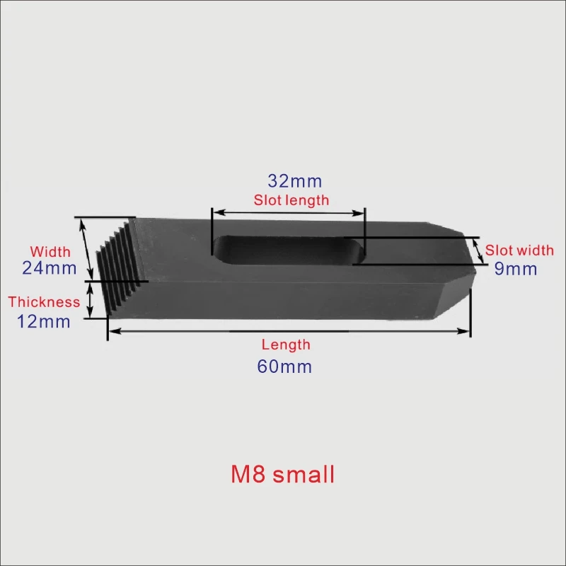 Image 5: Bloc de serrage à dents droites, pince pas à pas, plaque de pressage, jauge de vérification des droits, réglé, traité thermiquement 45, 2 pièces # acier, qualité durcie 10.9