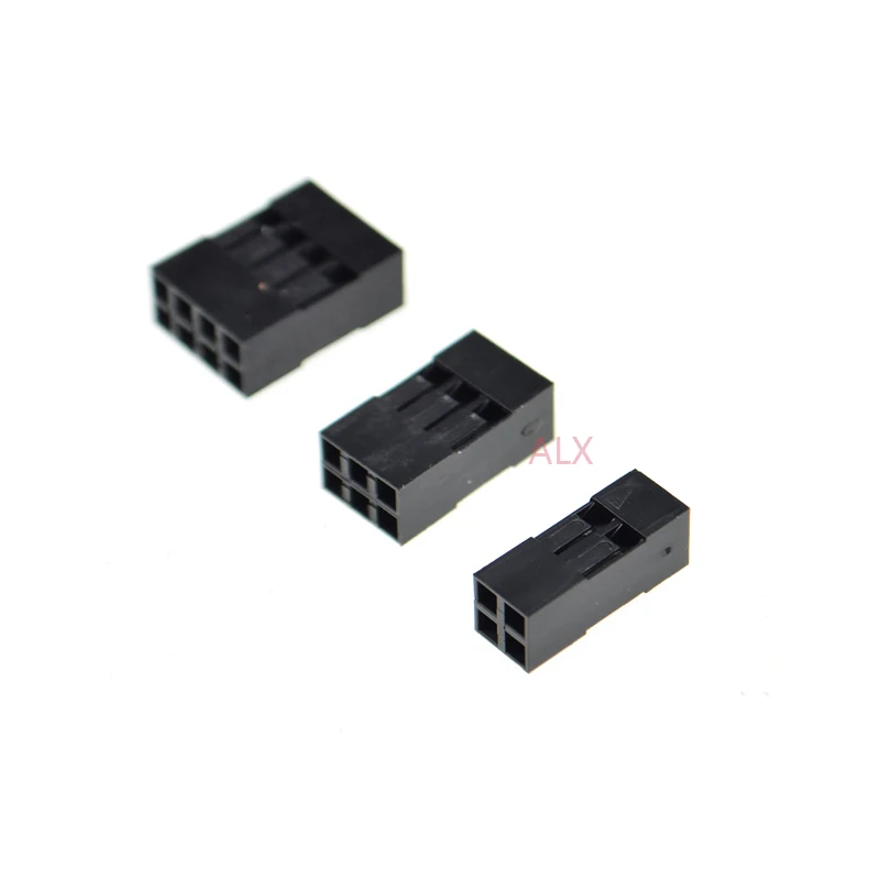 20PCS double row dupont header connector 2.54MM pitch male female JUMPER cable wire plug Housing 2*2/3/4/5/6/7/8/9/10 pin