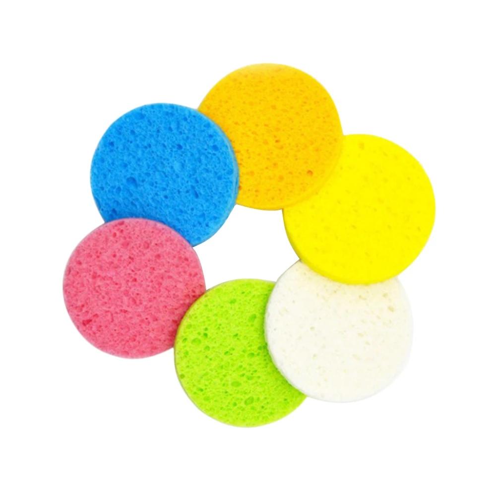

50pcs Wood Pulp Sponge Multicolor Kitchen Cleaner Durable Dishwashing Scrub Sink Stove Faucet Cleaning Home Supplies