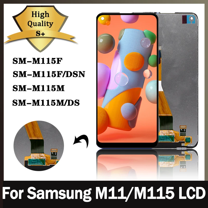 High Quality For Samsung  M11 LCD SM-M115F SM-M115M LCD Display Touch Screen Digitizer Glass Assembly For Samsung m11 Display