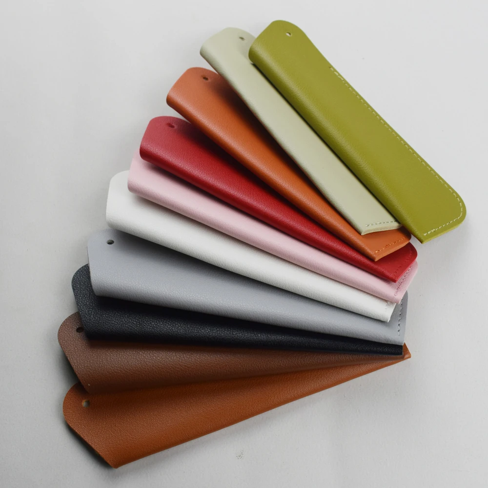 Portable Pen Protector Pouch PU Leather Pencilcase Holder Organizer for Pens Pencil Case
