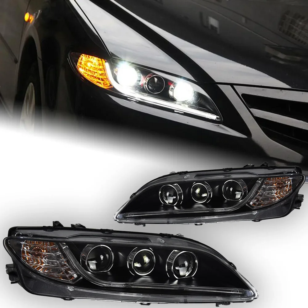 

AKD Car Styling for 6 Headlights 2004-2012 6 LED Headlight LED DRL Hid Head Lamp Angel Eye Bi Xenon Accessories