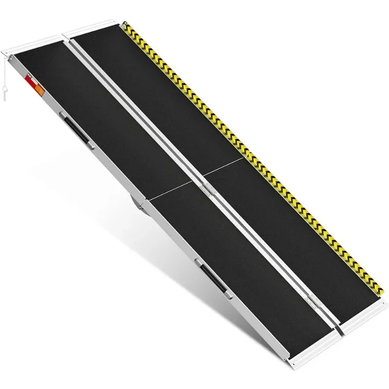 

VNN Portable Wheelchair Ramp 7FT, Non-Slip Aluminum Folding Handicap Ramp, Door Threshold Wheelchair Ramps, Wheelchair Ramps