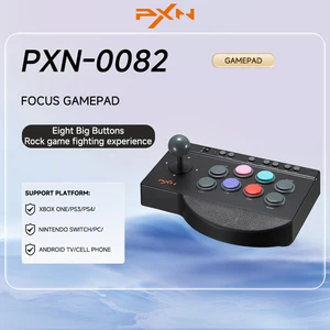 PXN 0082 لعبة سلكية عصا التحكم أركيد وحدة التحكم لعبة المقاتل ستريت عصا التحكم ل USB PS3 / PS4 / Switch / PC / Android TV / Xbox أفضل 6 مبيعات عصا التحكم طائرة محاكي - No3