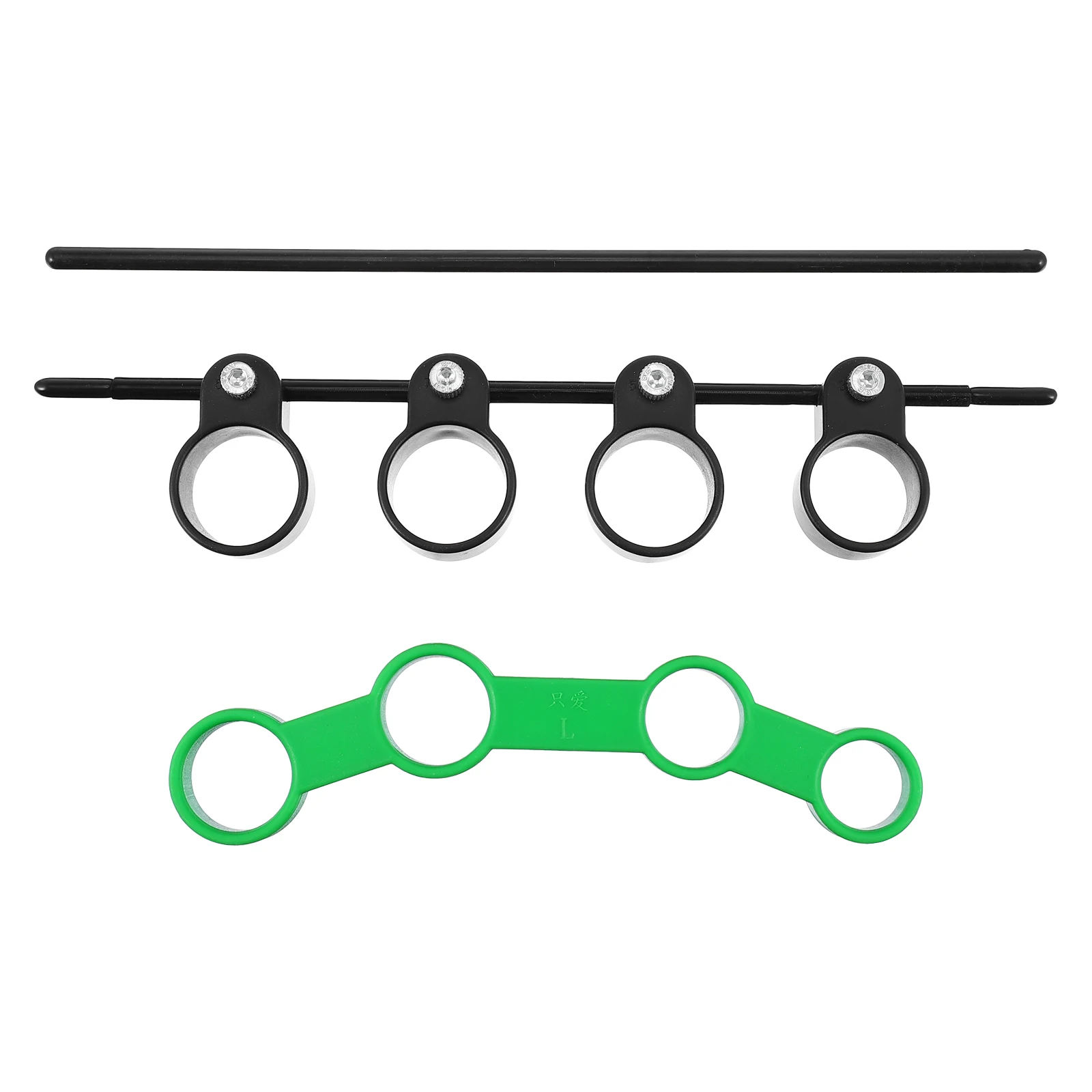 

2pcs Finger Expander Accessories Guitar Piano Ukulele Beginner Training Aids Black Large Green Medium Span Exerciser Musical