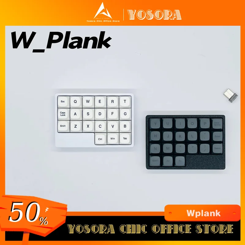 

Wplank Custom Wireless In-Line Split 2.4g Ergonomics Mechanical Keyboard Split 42 Keys Vial 3d Printing Shell Hot-Swap Keyboards