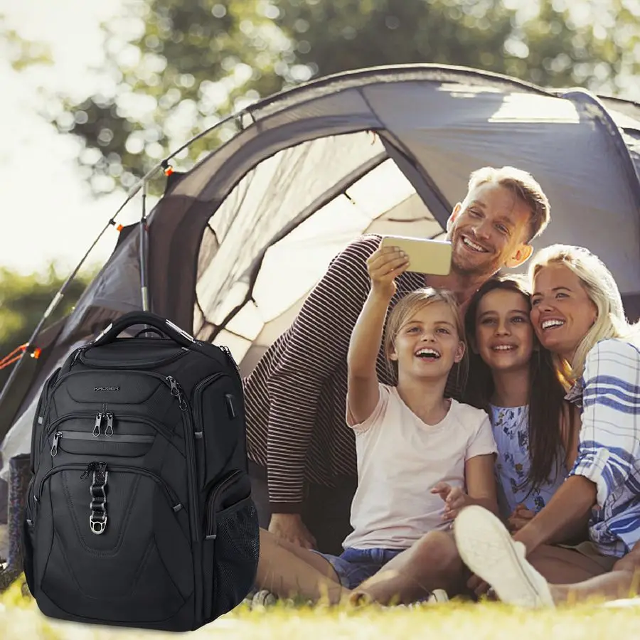 TSA Friendly Reise-Laptop-Rucksack, 18,4 Zoll XXXL Gaming-Rucksack, wasserabweisender College-Tagesrucksack, Business-Rucksack mit RFID Po