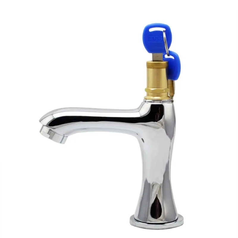 

Classic single hole outdoor brass faucet with key switch faucet for patio home outdoor sink faucet