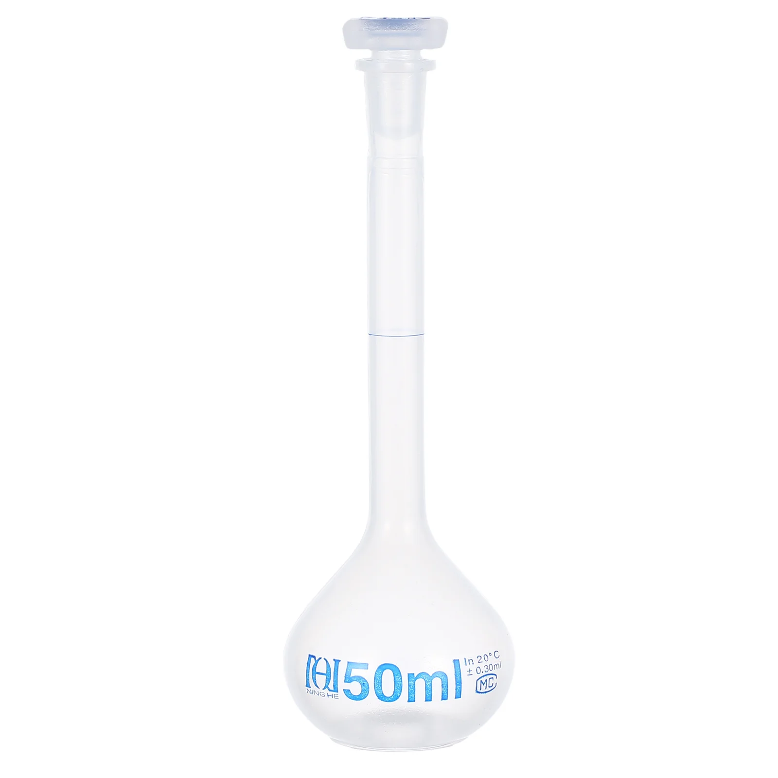 

Polypropylene Volumetric Flask 50ml Plastic Lab Reagent Bottle Transparent Science Flask for Chemistry Biology Experiments