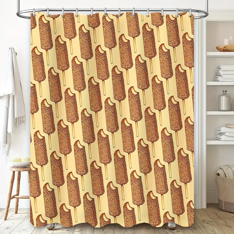 Leopard Print Shower Curtain Jungle Animal Pattern Bathroom Decor Waterproof Modern Washable Liner