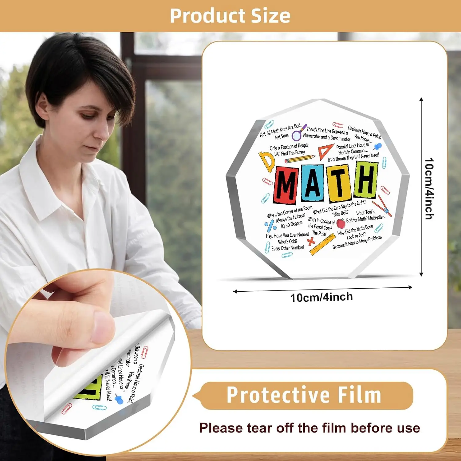 Math Teacher Desk Sign Teachers Gifts for Women Men Teachers Thank You Appreciation Gifts Graduation Retirement Gift for Math
