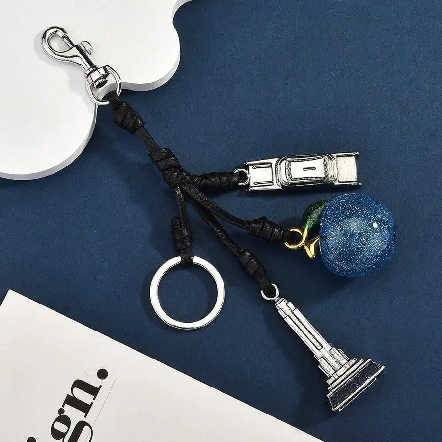 Stylish Crystal Car Tower Keychain Bag Hanger Pendant For Daily Use And Gift