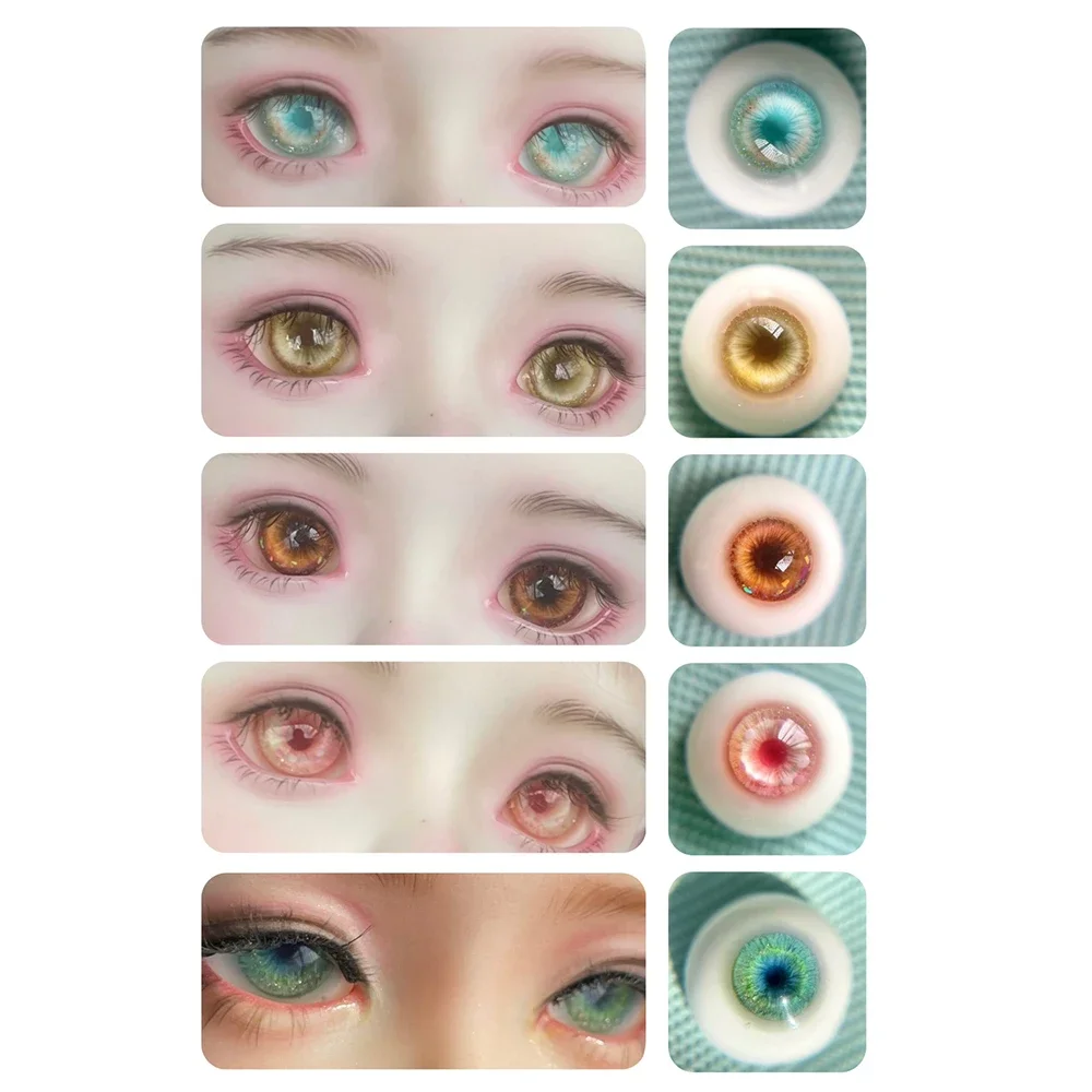 New Bjd Doll's Eyes 12mm 14mm 16mm for 1/8 1/6 1/4 1/3 SD Bjd Doll Plaster Eyeball Girl Toys Dress Up Fashion Doll Accessories