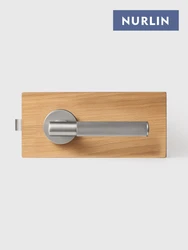 Nurlin Brass Cross Knurled Interior Door Handle Passage Privacy Set Mortise Lock Thumb Turn Door Lever Set Nickel